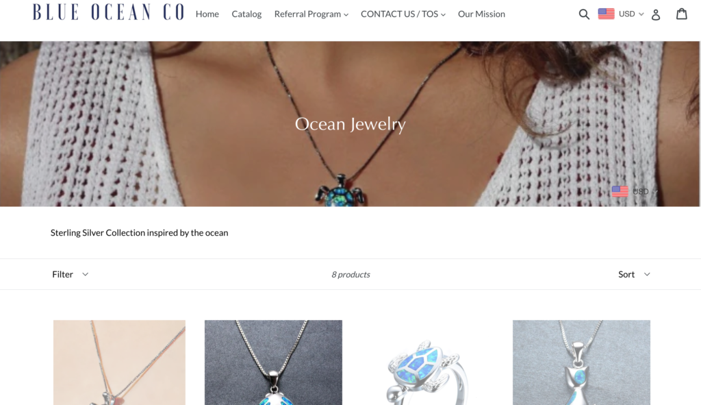 Blueoceanco Eccomerce Website